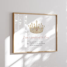Load image into Gallery viewer, Watercolor pink crown I am an daughter of God 07-254
