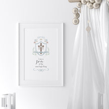 Load image into Gallery viewer, Watercolor cross monogram I am an child of God 07-253