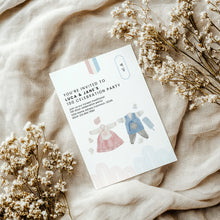 Load image into Gallery viewer, 0304 Korean Twins Hanbok 100 day invitation