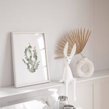 Load image into Gallery viewer, Coastal watercolor green seaweed art print 07-119