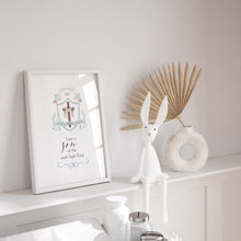 Load image into Gallery viewer, Watercolor cross monogram I am an child of God 07-253