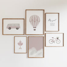 Load image into Gallery viewer, Watercolor pink girls room gallery wall art print 07-26501