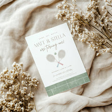 Load image into Gallery viewer, 0312 Twin tennis birthday invitation template