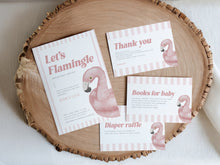 Load image into Gallery viewer, Editable Flamingo baby shower party mini set 2013