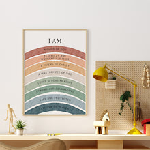 Load image into Gallery viewer, Watercolor boho Christian kids affirmation art print 07-26413