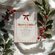 Load image into Gallery viewer, 2033 Merry Little Friendsmas Party Invite, Editable Christmas Holiday Template, Digital Download