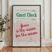 Load image into Gallery viewer, Jesus Is the Reason for the Season Gest check Retro Art Print 13-227