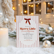 Load image into Gallery viewer, 2033 Merry Little Friendsmas Party Invite, Editable Christmas Holiday Template, Digital Download