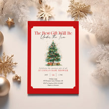 Load image into Gallery viewer, 2024 Winter Christmas best gift Christmas tree baby shower invitation template