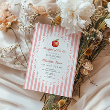 Load image into Gallery viewer, 2020 apple in my eyes baby shower invitation template