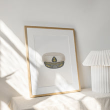 Load image into Gallery viewer, Watercolor Marine Corps Officer Hat Art Print 07-256