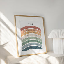 Load image into Gallery viewer, Watercolor boho Christian kids affirmation art print 07-26413