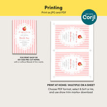 Load image into Gallery viewer, 2020 apple in my eyes baby shower invitation template