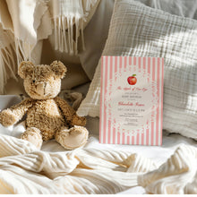 Load image into Gallery viewer, 2020 apple in my eyes baby shower invitation template