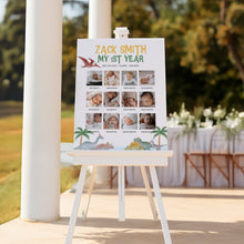 Load image into Gallery viewer, 0323 Editable Dinosaur Birthday Photo Milestone Board | Printable Party Sign & Decor | Digital Download