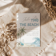 Load image into Gallery viewer, Take Me to the Beach Birthday Invitation Editable Coastal Surf B-Day Party Invite Template 0338
