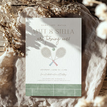 Load image into Gallery viewer, 0312 Twin tennis birthday invitation template