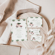 Load image into Gallery viewer, Winter Baby Shower Invitation Set, Christmas Baby Shower Mini Bundle Printable, Holiday Baby Shower Invite Diaper Raffle Books for Baby 2024