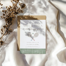 Load image into Gallery viewer, 0312 Twin tennis birthday invitation template