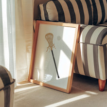 Load image into Gallery viewer, watercolor lacrosse sticks art print 07-362