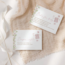 Load image into Gallery viewer, Pink Baby Shower Girl Invitation Bundle | Watercolor Minimal Design | Thank You Cards & Baby Raffle 2031