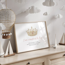 Load image into Gallery viewer, Watercolor pink crown I am an daughter of God 07-254