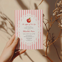 Load image into Gallery viewer, 2020 apple in my eyes baby shower invitation template