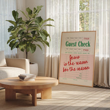 Load image into Gallery viewer, Jesus Is the Reason for the Season Gest check Retro Art Print 13-227