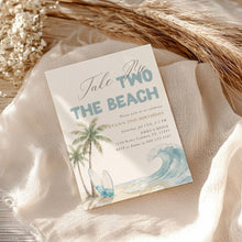 Load image into Gallery viewer, Take Me to the Beach Birthday Invitation Editable Coastal Surf B-Day Party Invite Template 0338