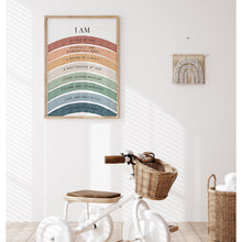 Load image into Gallery viewer, Watercolor boho Christian kids affirmation art print 07-26413