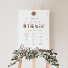 Load image into Gallery viewer, Wildest One in the West Milestone Board Boy Cowboy First Birthday Western 0336