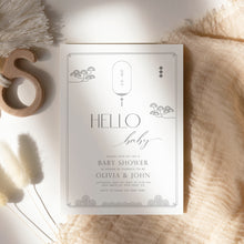 Load image into Gallery viewer, 0203 Minimal Korean style baby shower invitation