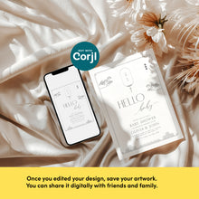 Load image into Gallery viewer, 0203 Minimal Korean style baby shower invitation