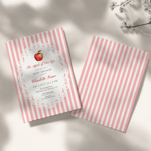 Load image into Gallery viewer, 2020 apple in my eyes baby shower invitation template