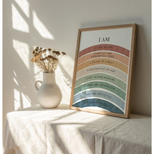 Load image into Gallery viewer, Watercolor boho Christian kids affirmation art print 07-26413