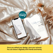 Load image into Gallery viewer, 0307 sailboat birthday invitation