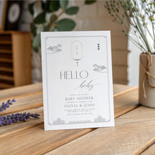 Load image into Gallery viewer, 0203 Minimal Korean style baby shower invitation