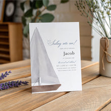 Load image into Gallery viewer, 0307 sailboat birthday invitation