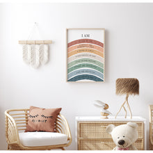 Load image into Gallery viewer, Watercolor boho Christian kids affirmation art print 07-26413