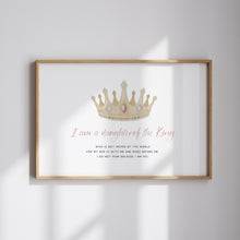 Load image into Gallery viewer, Watercolor pink crown I am an daughter of God 07-254