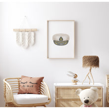 Load image into Gallery viewer, Watercolor Marine Corps Officer Hat Art Print 07-256