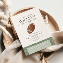 Load image into Gallery viewer, 0325 Football It's a game time 1st Birthday Invitation Template, Editable Digital Download