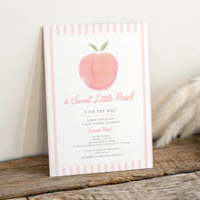 Load image into Gallery viewer, Corjl editable peach theme baby shower invitation template 2010