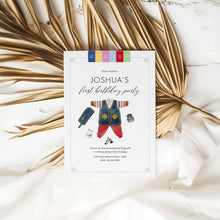 Load image into Gallery viewer, Editable Korean First birthday boy party template 0301