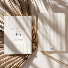 Load image into Gallery viewer, Sage green Golf cart Baby Shower Invitation, Editable digital Boys Baby Shower invitation Template, modern baby shower, digital download0206
