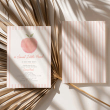 Load image into Gallery viewer, Corjl editable peach theme baby shower invitation template 2010