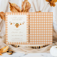 Load image into Gallery viewer, FAll Little Pumpkin Is on the Way Invitation - Editable Watercolor Baby Shower Template (Digital Download) 2028