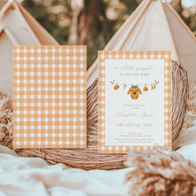 Load image into Gallery viewer, FAll Little Pumpkin Is on the Way Invitation - Editable Watercolor Baby Shower Template (Digital Download) 2028