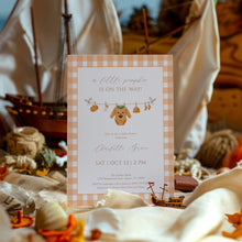 Load image into Gallery viewer, FAll Little Pumpkin Is on the Way Invitation - Editable Watercolor Baby Shower Template (Digital Download) 2028