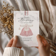 Load image into Gallery viewer, 0303 Pink Korean hanbok Doljanchi invitation